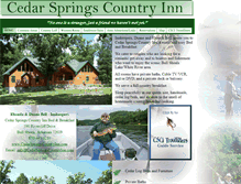 Tablet Screenshot of cedarspringscountryinn.com